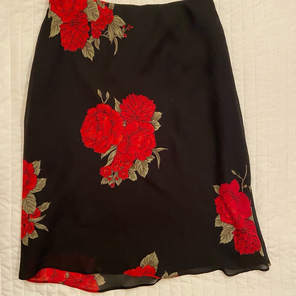 floral midi skirt